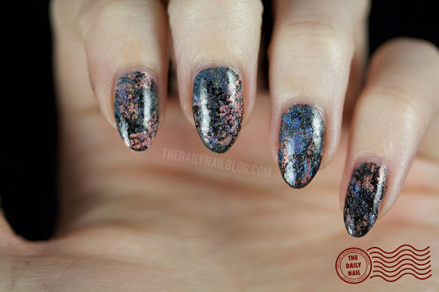 Holo Splash! Nail Art - photo 2 holo, nail art, water marble, the daily nail blog, halo hues
