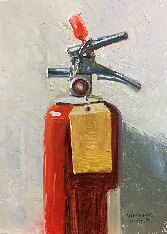 Daily Painting Fire Extinguisher 5x7