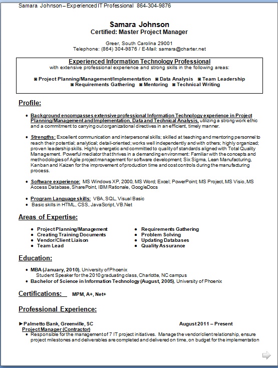 master project manager sample resume format in word free masters resume