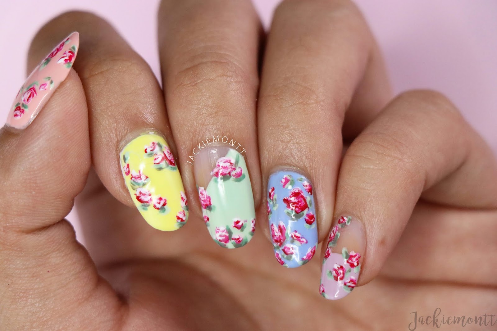 MANI MONDAY: Easy Water Decal Rose Nails - Prairie Beauty