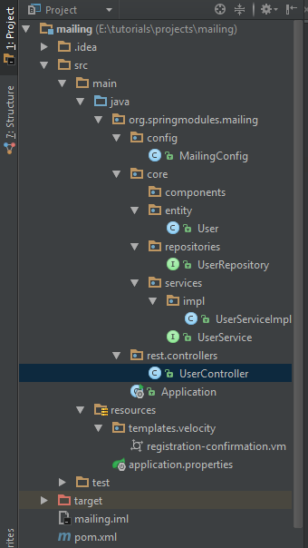 spring boot velocity