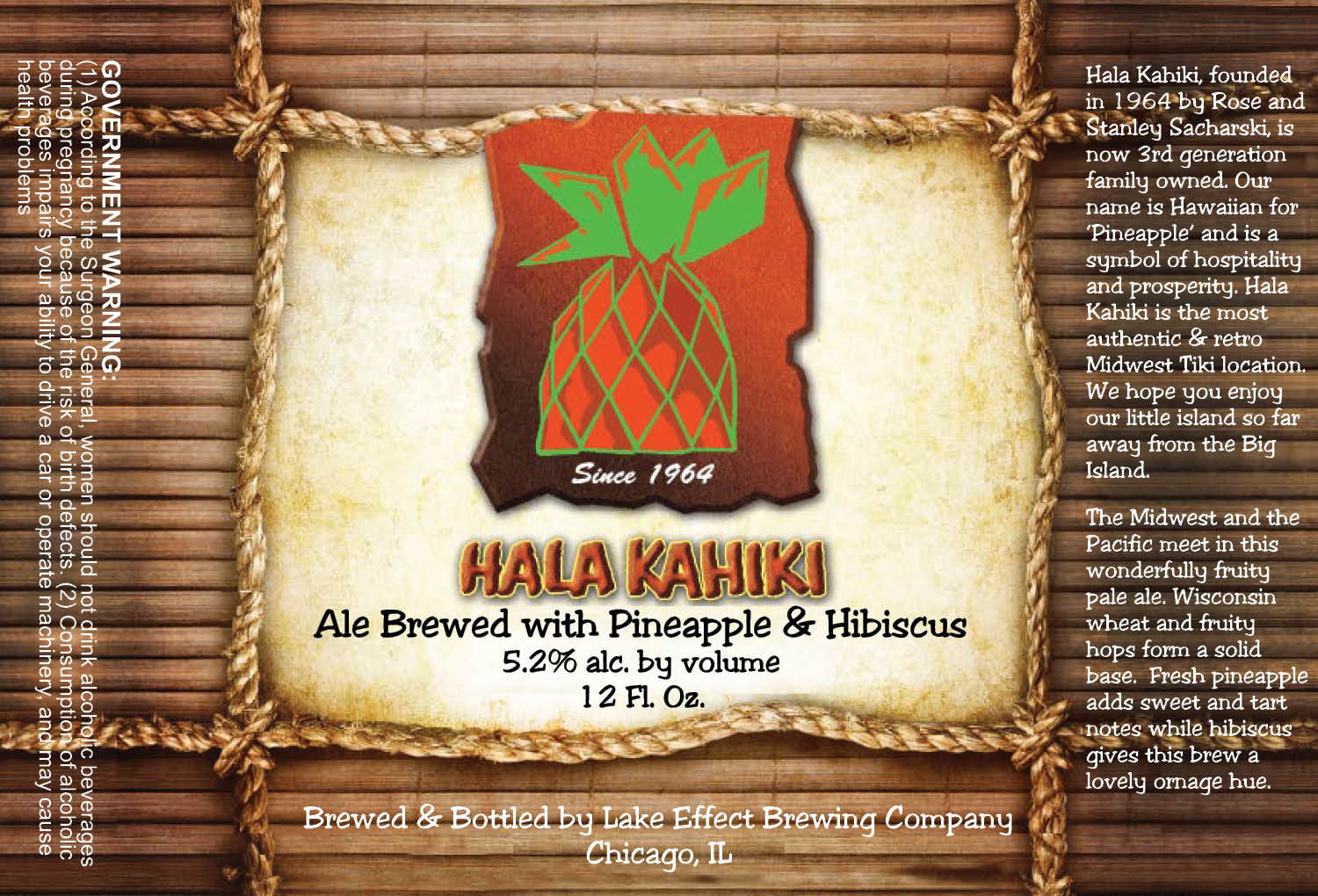 Lake Effect Brewing Old Brown Ale, 1948, St. Lawrence & Hala Kahiki