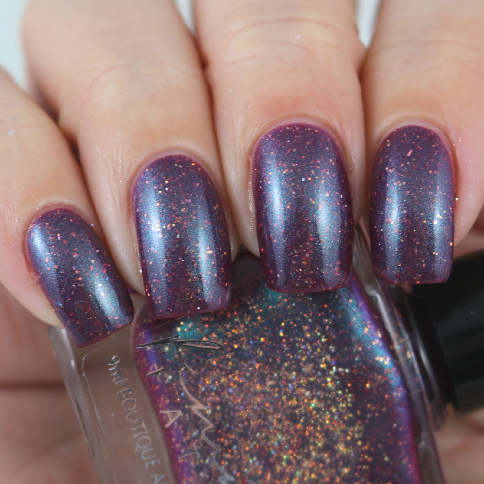 Femme Fatale Cosmetics The Last Great Fire-Drake swatched by Olivia Jade Nails