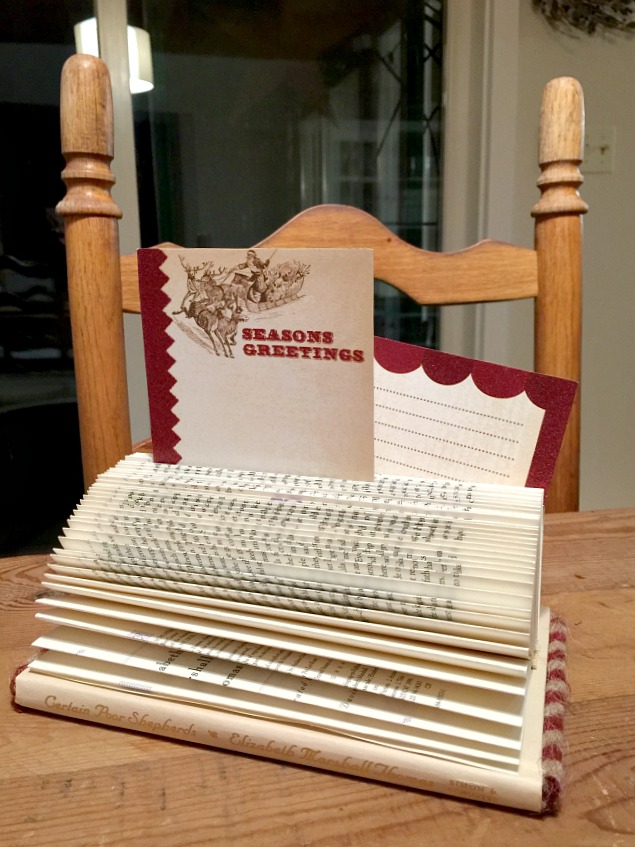 how to make a folded book christmas card display homeroad christmas card book