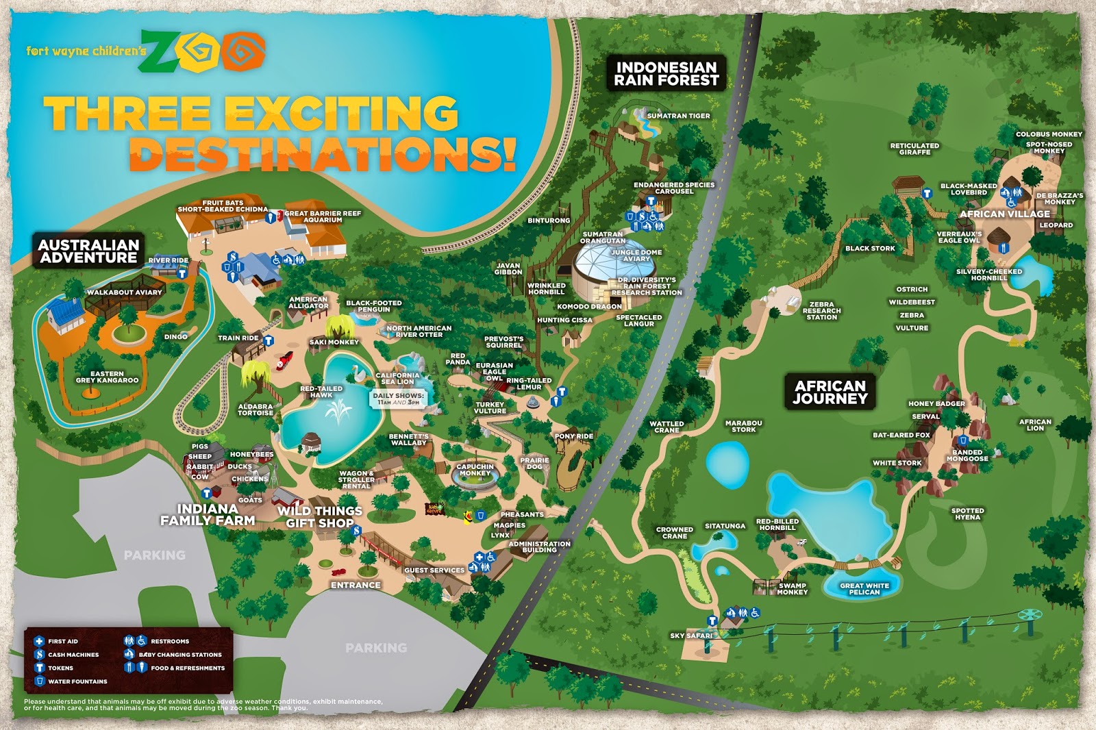 Pajama Penguin Productions The - Zoo Map 2014 4800 Px Wide For Web