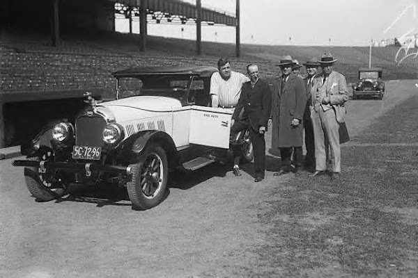 Babe Ruth and his 1926 Auburn Roadster