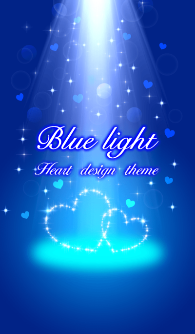 Heart design theme -Blue light-