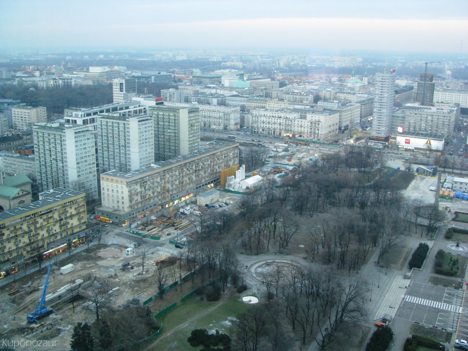 InterContinental Warszawa widok na budowę metra