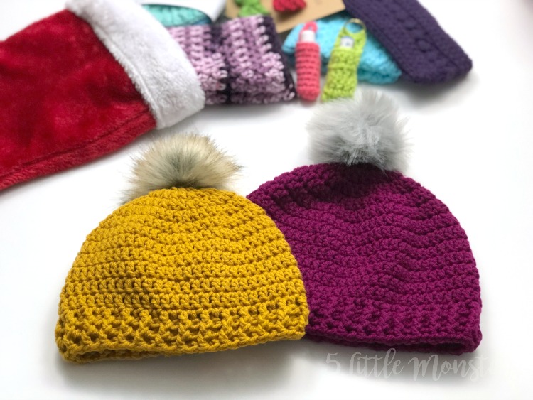 5 Little Monsters Basic Crocheted Hat with Ribbed Edging