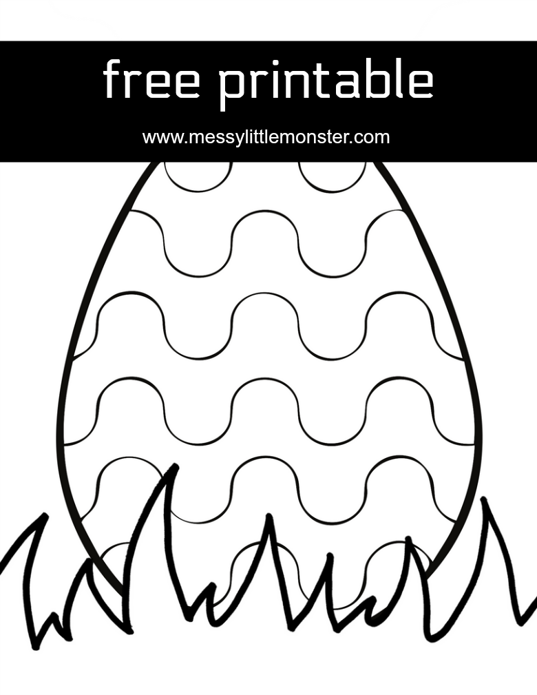 Download Easter Egg Colouring Pages - Messy Little Monster