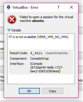 windows 10 virtualbox error windows 10 virtualbox error