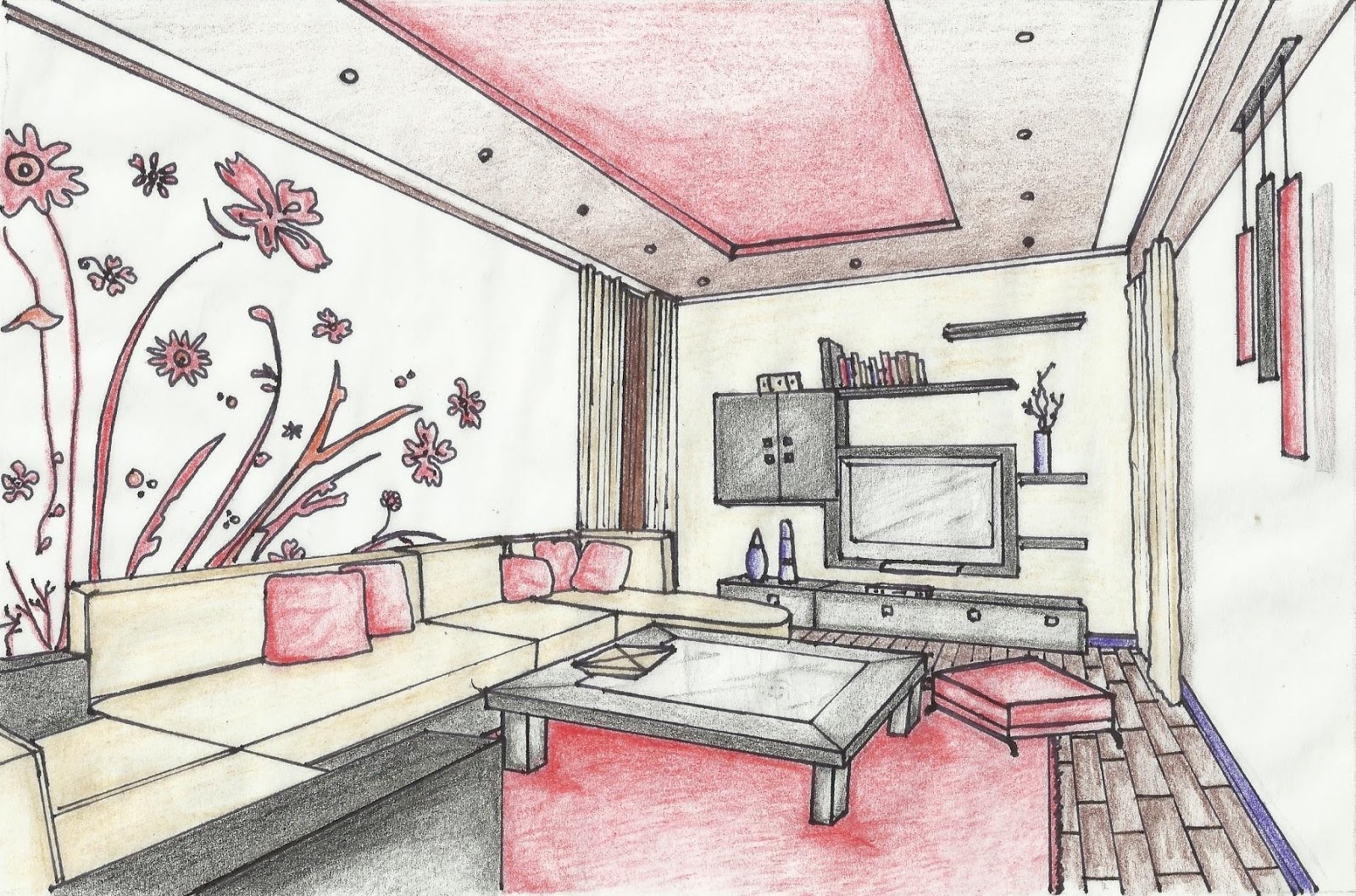 25 Beautiful Interior Design Sketch Portfolio