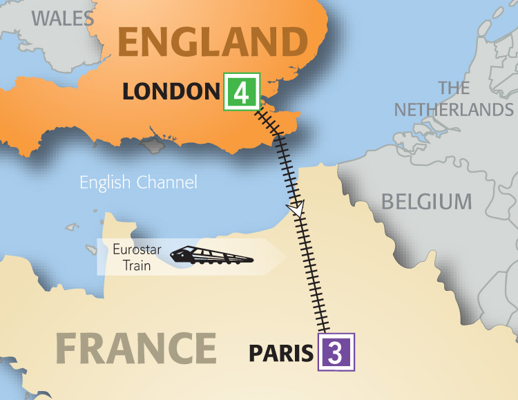 расстояние от парижа до лондона.