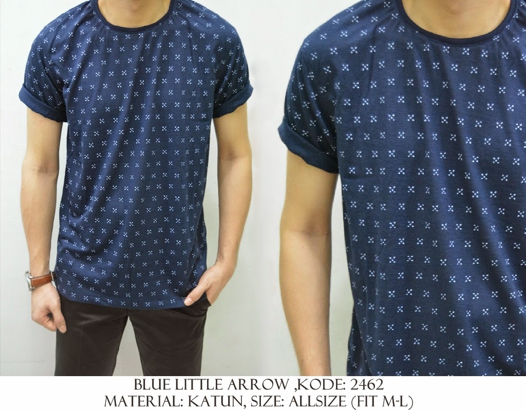 Baju Distro & Baju Kemeja Blue Little Arrow | Shirostore