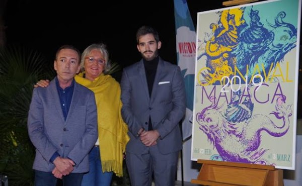 Un boquerón mitológico, protagonista del cartel que promocionará el Carnaval de Málaga 2019 Un boquerón mitológico, protagonista del cartel que promocionará el Carnaval de Málaga 2019