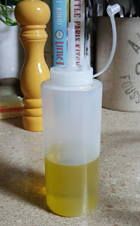 Use a squeeze bottle to help control the oil flow Use a squeeze bottle to help control the oil flow