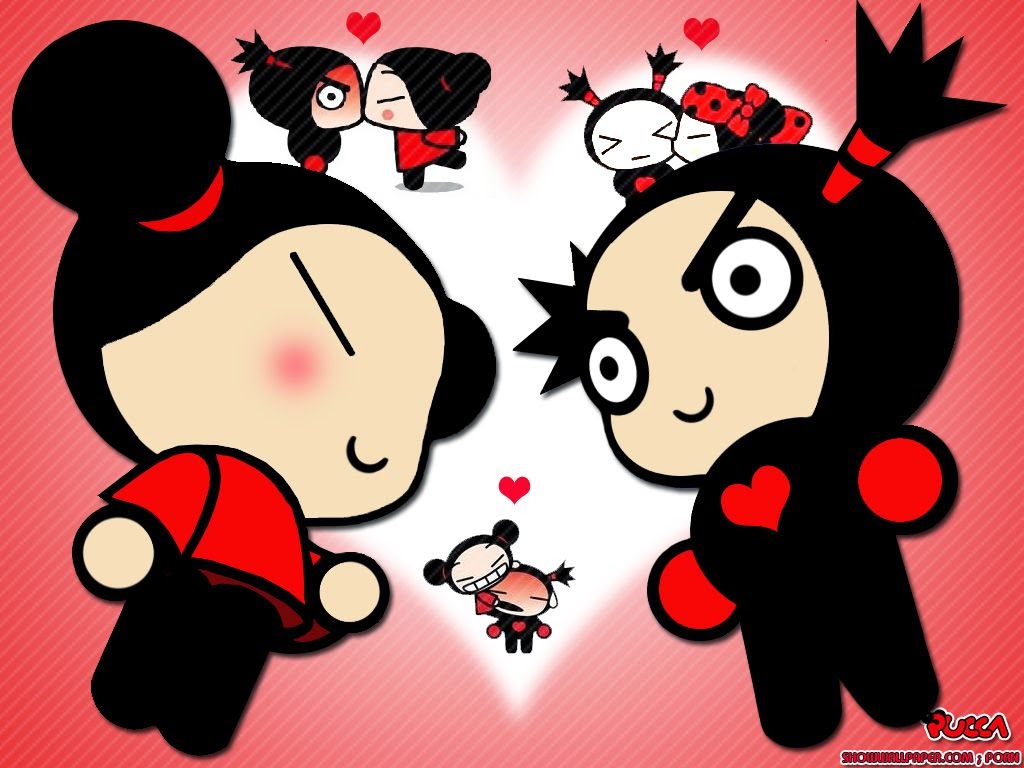 Garu and Pucca Free Printable Invitations, Labels or Cards. 
