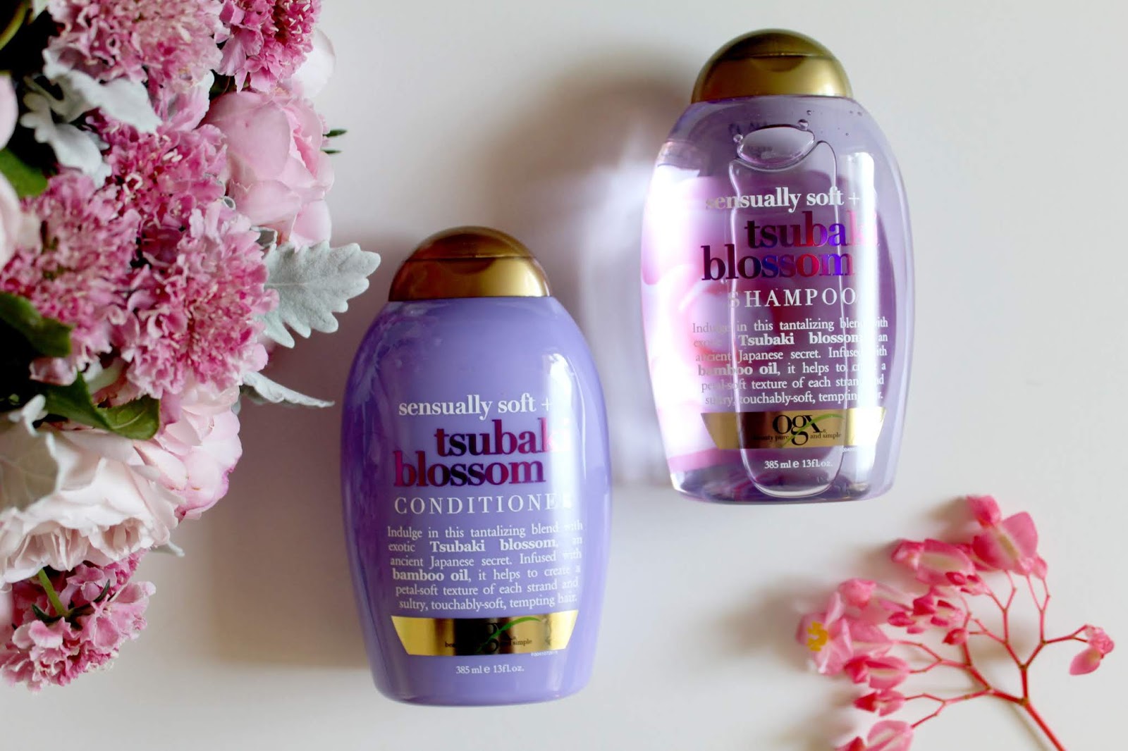 Review OGX Tsubaki Blossom Shampoo and Conditioner