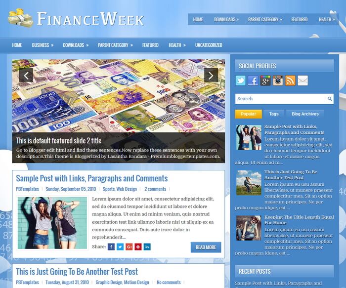 Free Download FinanceWeek Blogger Template Columns Blogger Template alongside a Right Sidebar as well as Free Download FinanceWeek Blogger Template