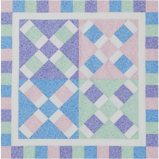 Inspired by Fabric Free pastel baby quilt pattern