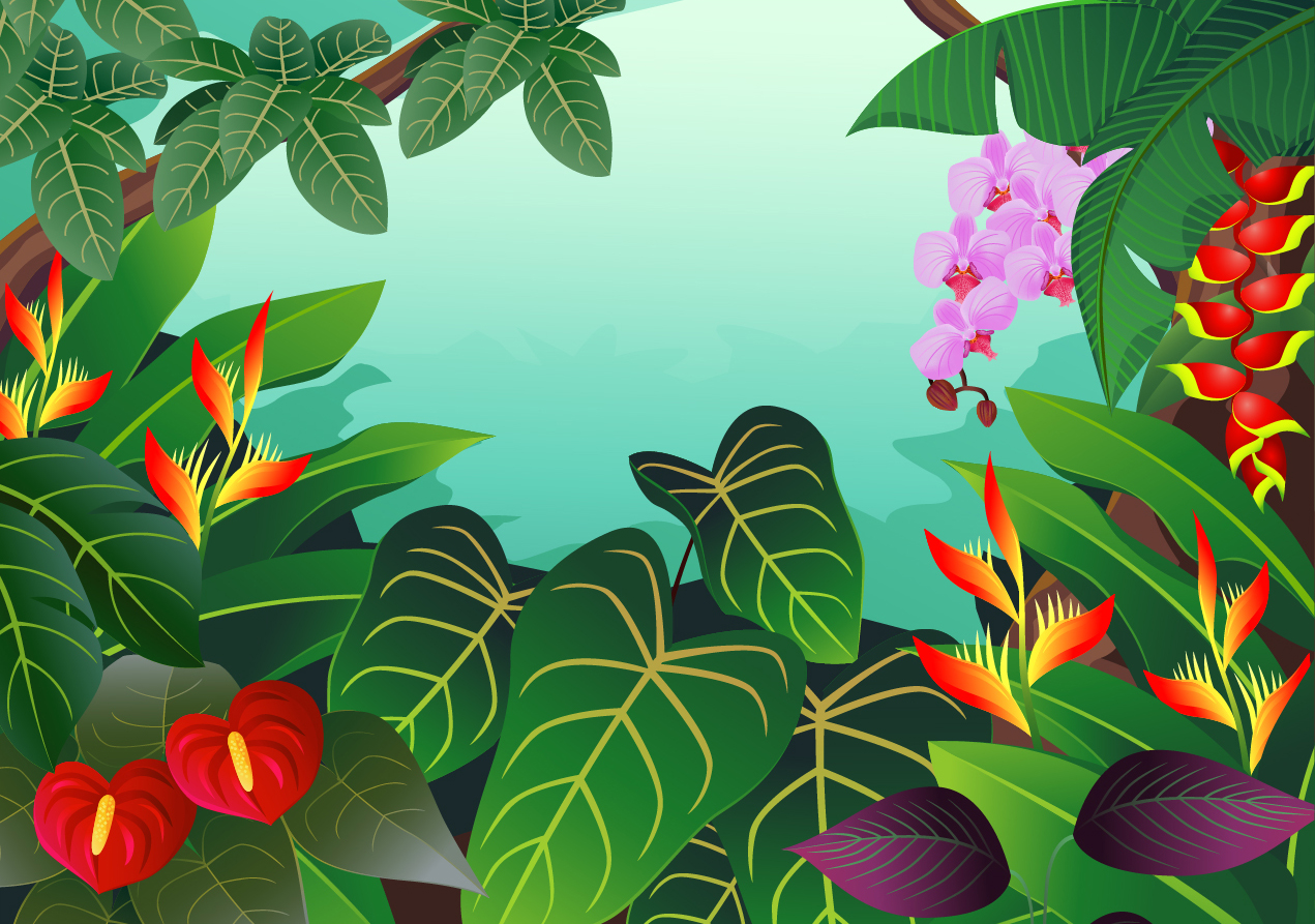 ジャングルの植物 Cartoons Animation Illustration Plant イラスト素材 Ai Eps イラストレーター