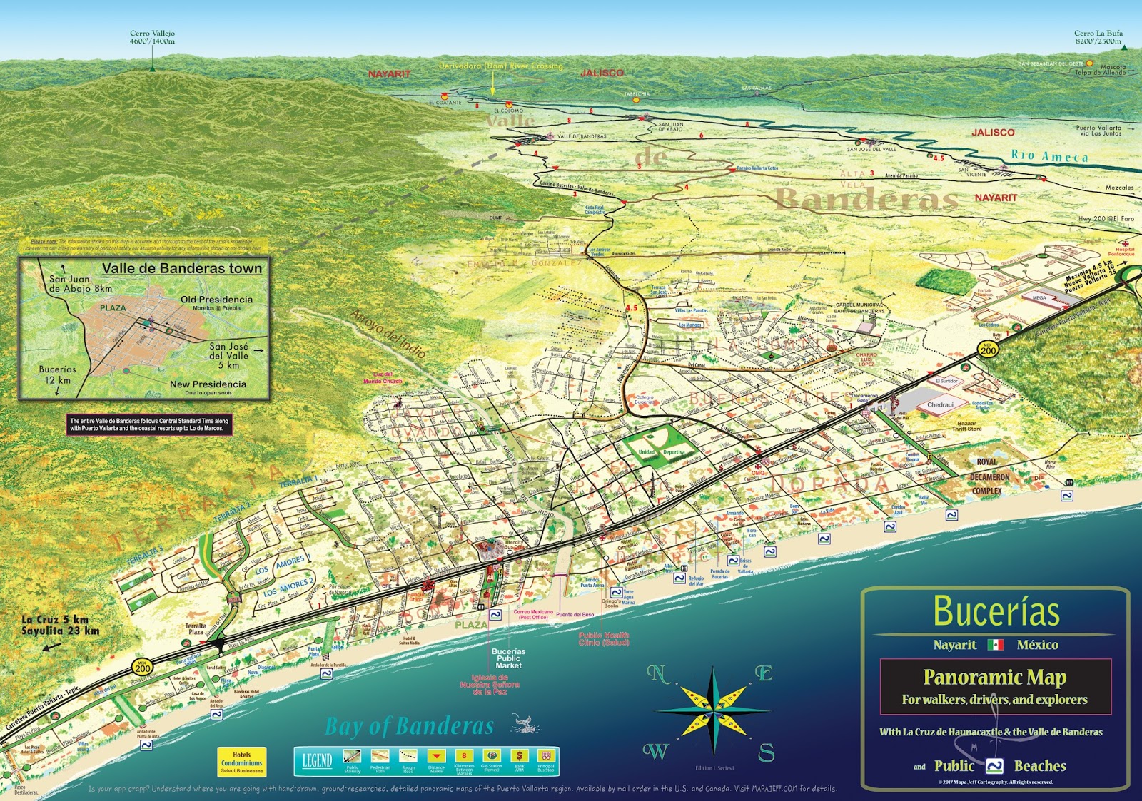Mapa Jeff Cartography: Bucerias Map