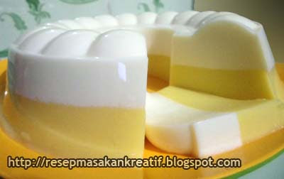 Resep Puding Jagung Manis Santan Lapis Susu RESEP PUDING JAGUNG MANIS SANTAN LAPIS SUSU