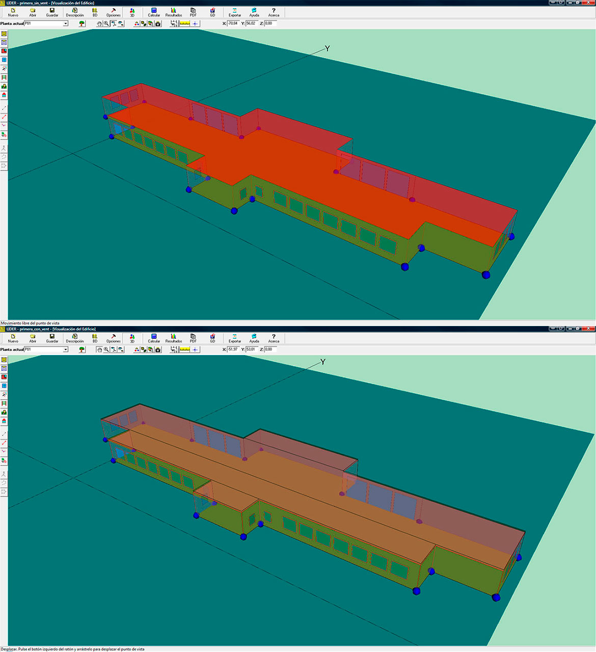 EM arquitectos: Cubierta ventilada/captadora pasiva · Aplicación en el