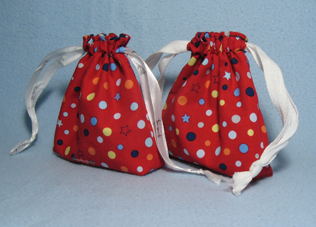 Handmade Carrier Bag Holder kitchen storage bag reuse Polka Dot Fabric 
