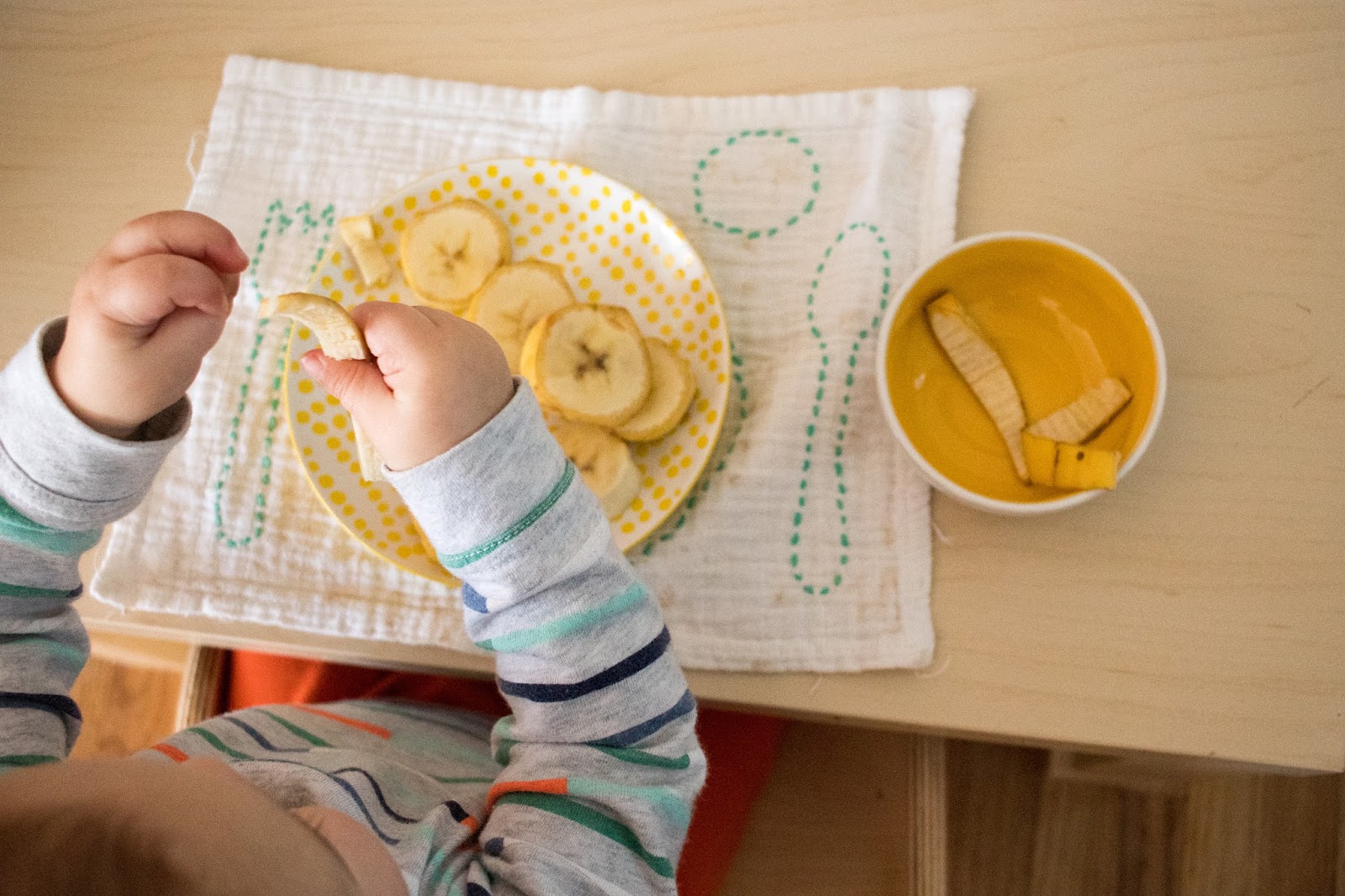 Peeling Bananas Montessori Young Toddler Week 10