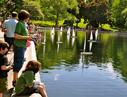 Sailboats at Central Park Pond
