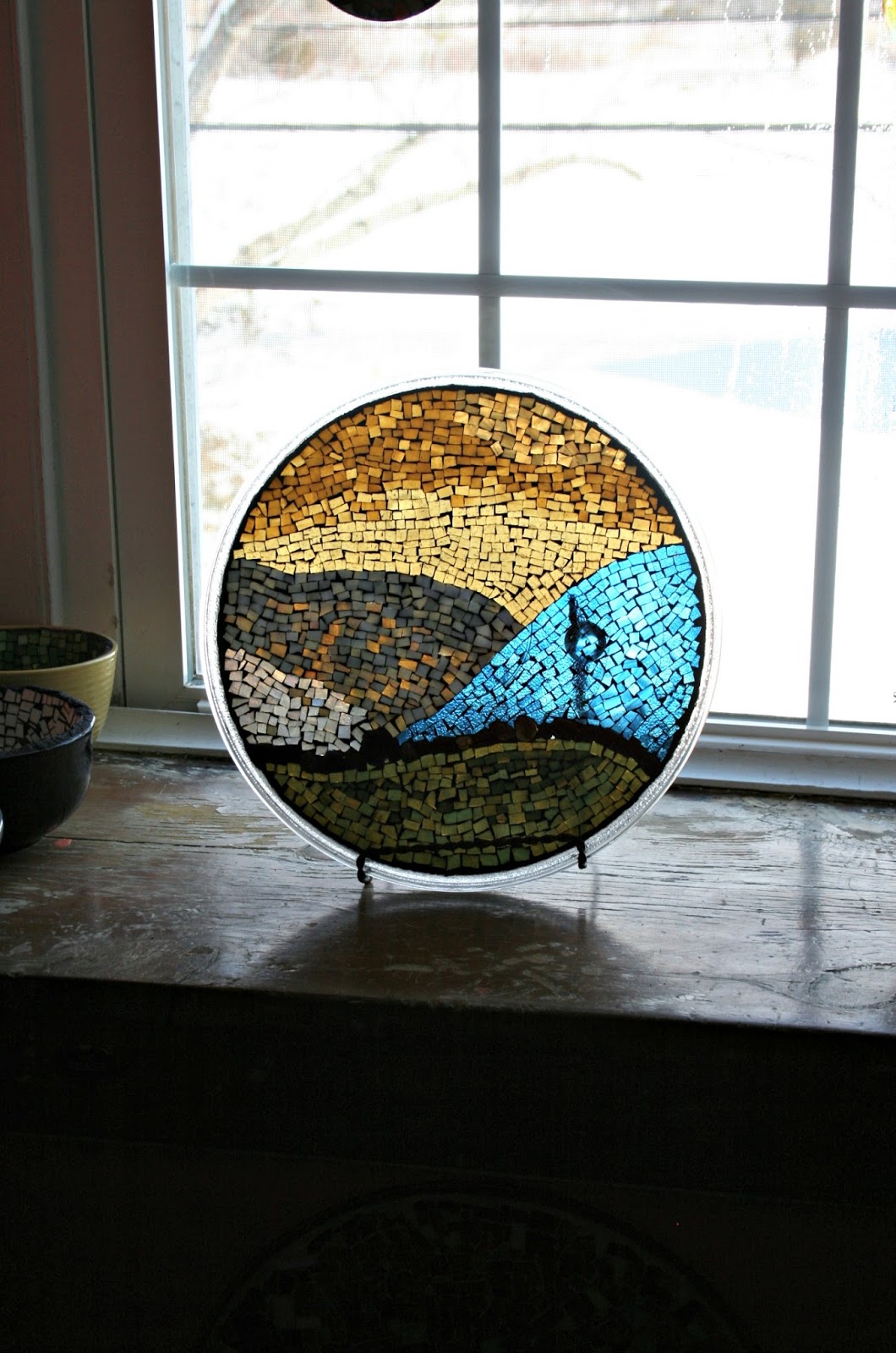 Art By Earth Mother Mosaics A New Horizon Mosaic Stained Glass Plate
