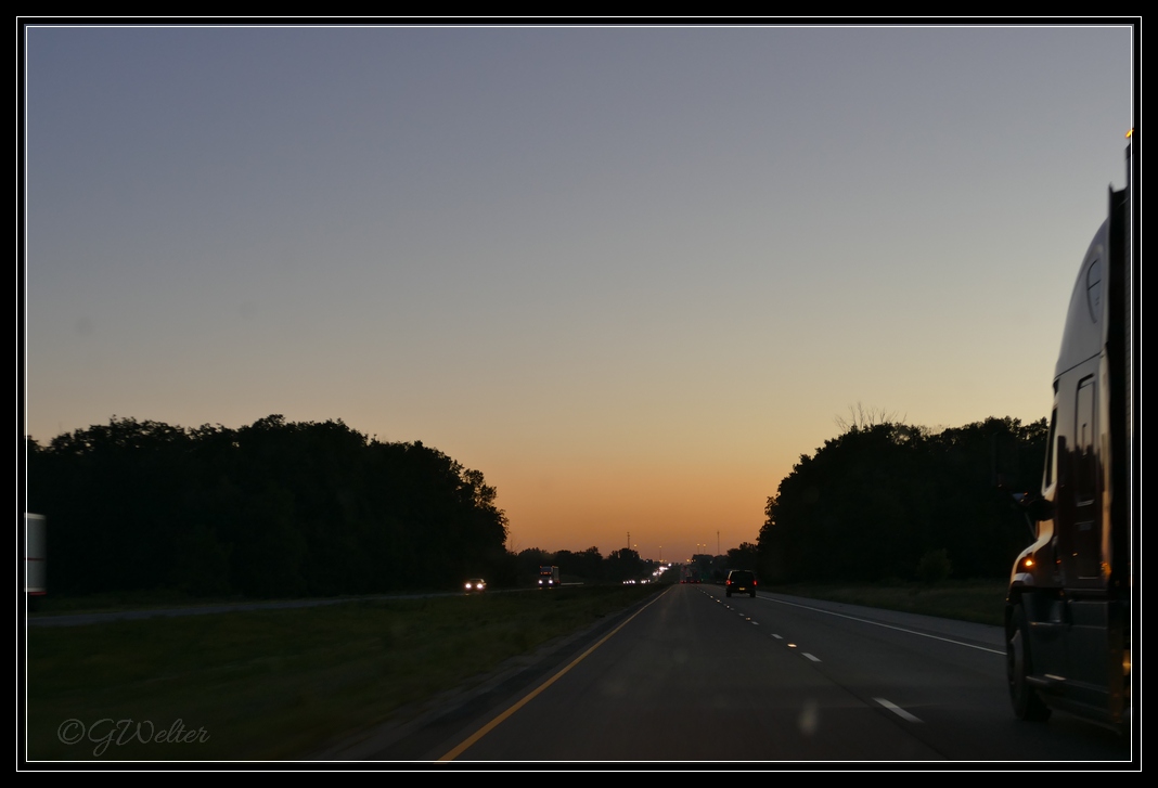 Road from Indiana Sunrise on the road