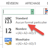 Sélectionner Format Standard Sélectionner Format Standard