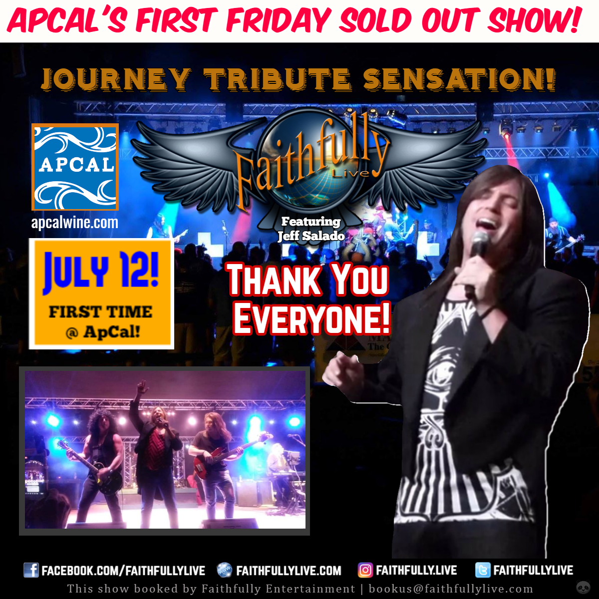 Journey tribute sensation Faithfully Live - Featuring Jeff Salado