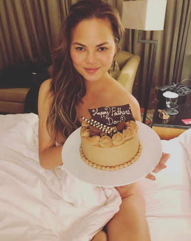 Chrissy Teigen surprises John Legend in a very sexy way on Father's Day