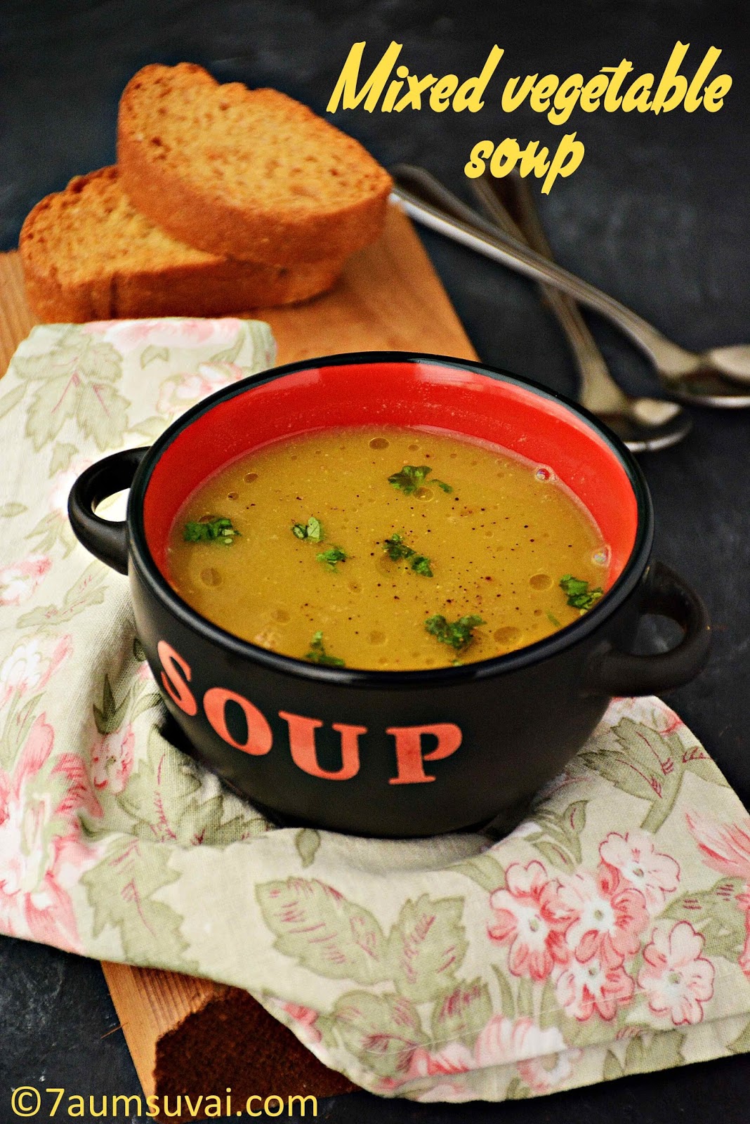 Mixed vegetable soup / Vegetable soup / Recipes with video / Soup