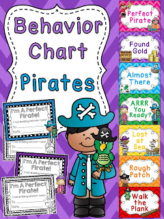 Pirate behavior chart for pirate theme classroom a bunch of other fun behavior clip charts!