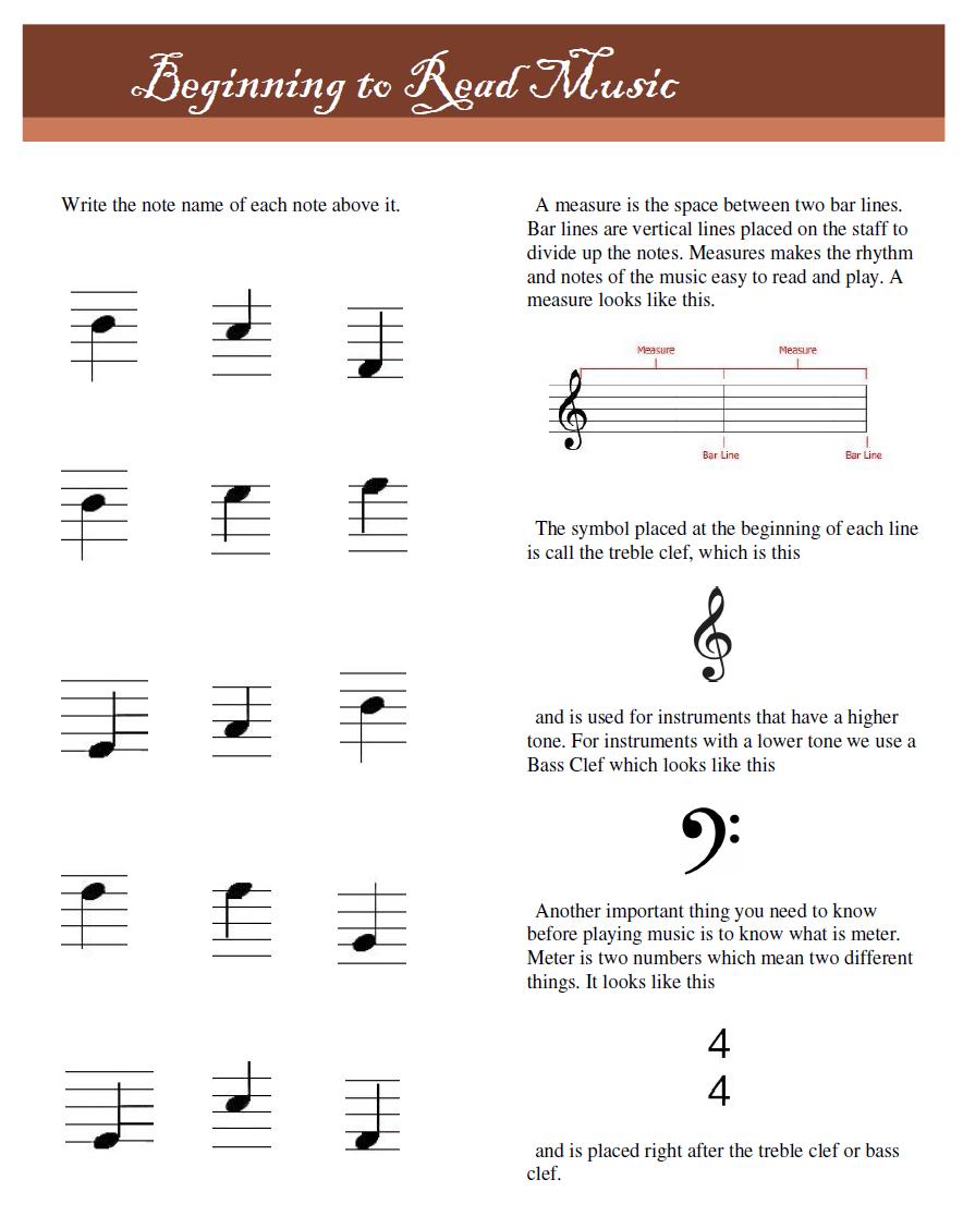 Musical Strings: My Music Reading Sheets for Violin