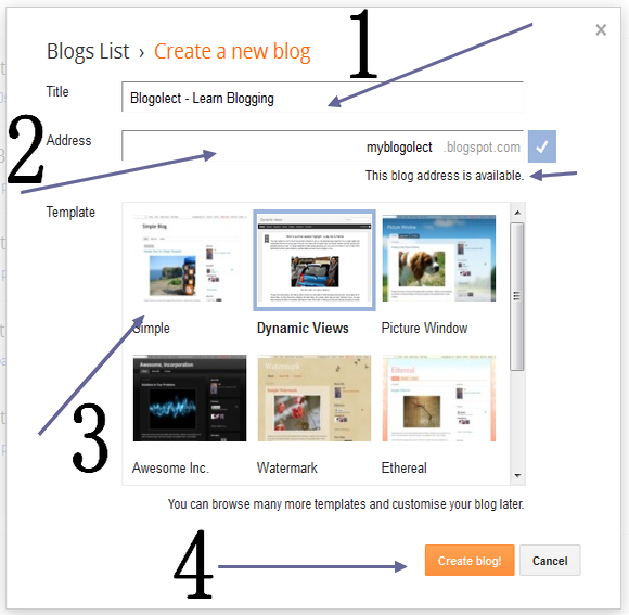 How to Create a Blogger Blog | Blogolect