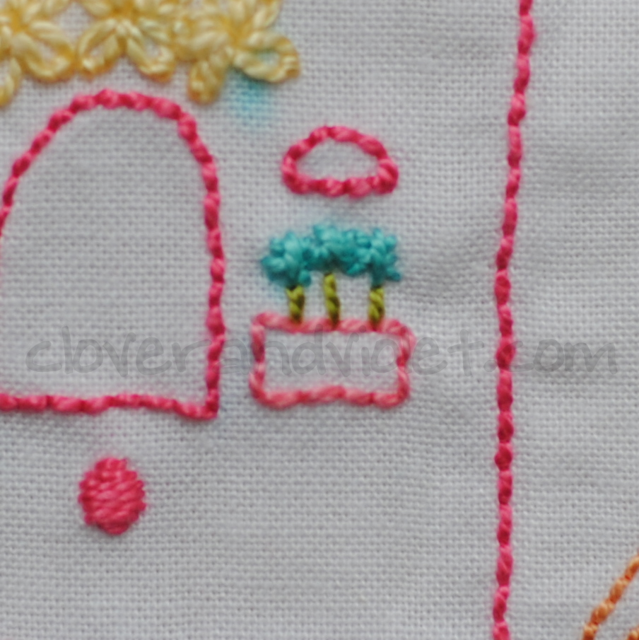 Double cross stitch for hand embroidery