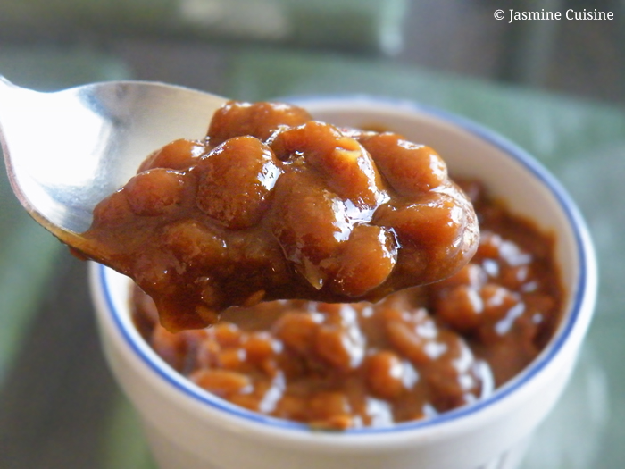 Fèves sans lard (véganes) Jasmine Cuisine