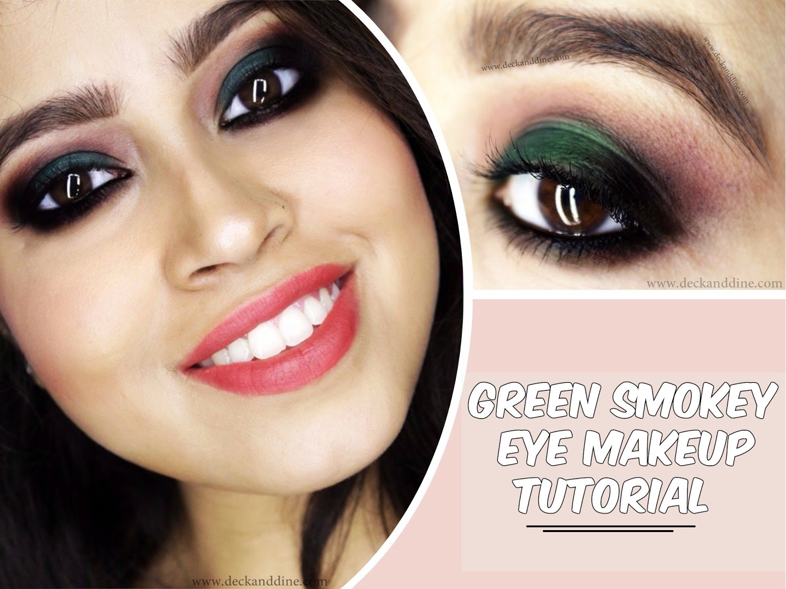 Quick, Simple and Easy Green Smokey Eye Makeup Tutorial Deck and Dine