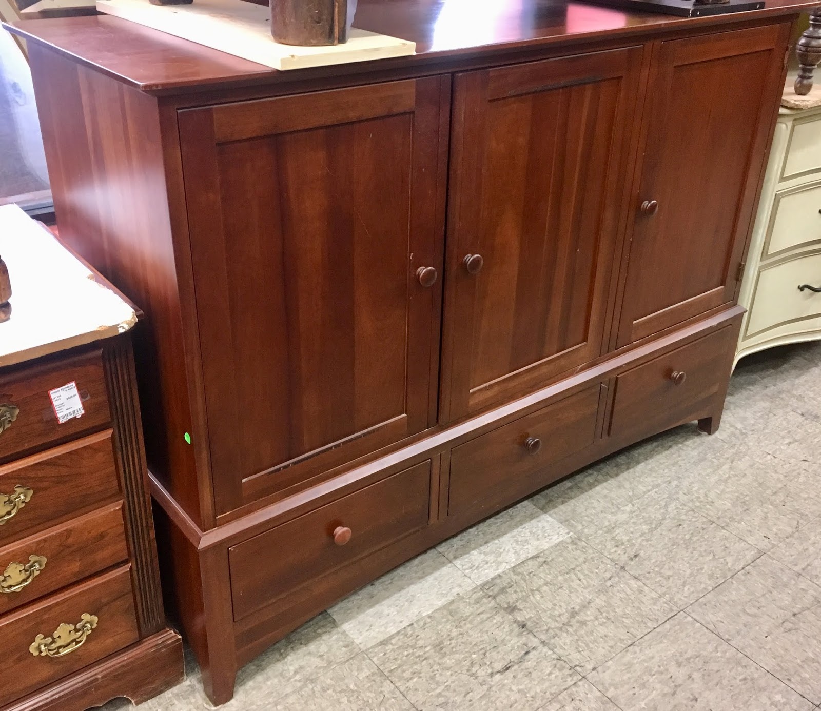 Uhuru Furniture & Collectibles REDUCED Hardwood TV Console by Ethan