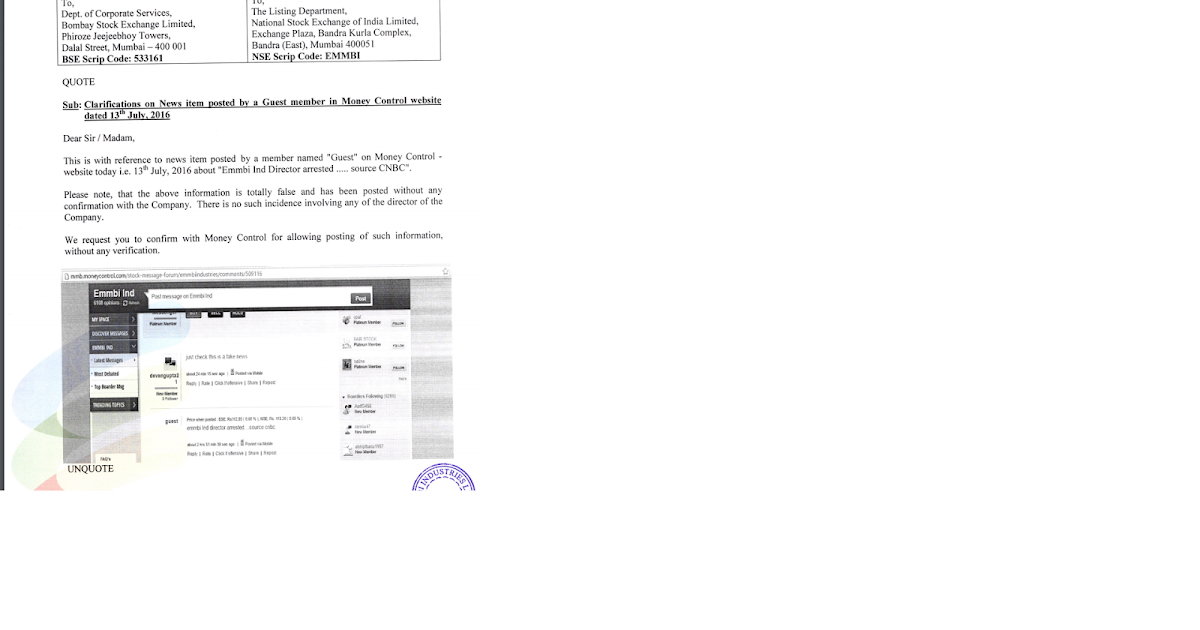 Value Investing in India Surprising clarification from Emmbi