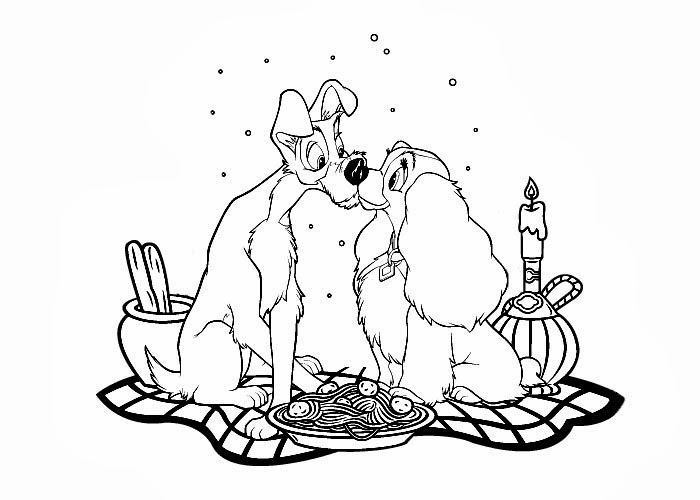 lady and the tramp 2 coloring pages - photo #42