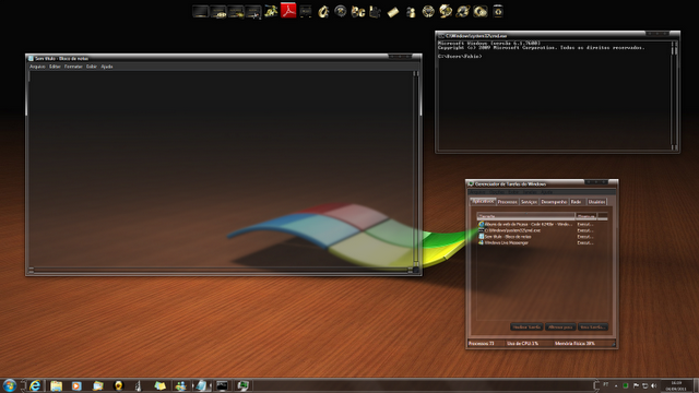 Black Glass Enhanced Windows 10 Eye Strain