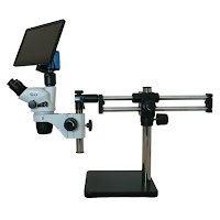 Ball Bearing Boom Microscope with HD Digital Camera with a high frame rate.