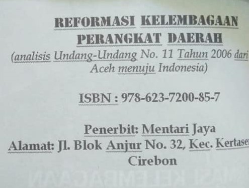 Penerbit Buku Bung Syarif Meukek