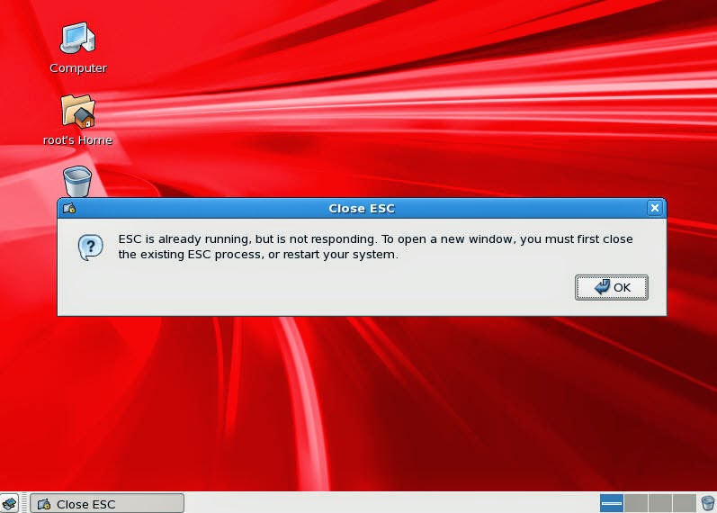 Trace of Thinking-path: linux error: ESC is already running but is not ...